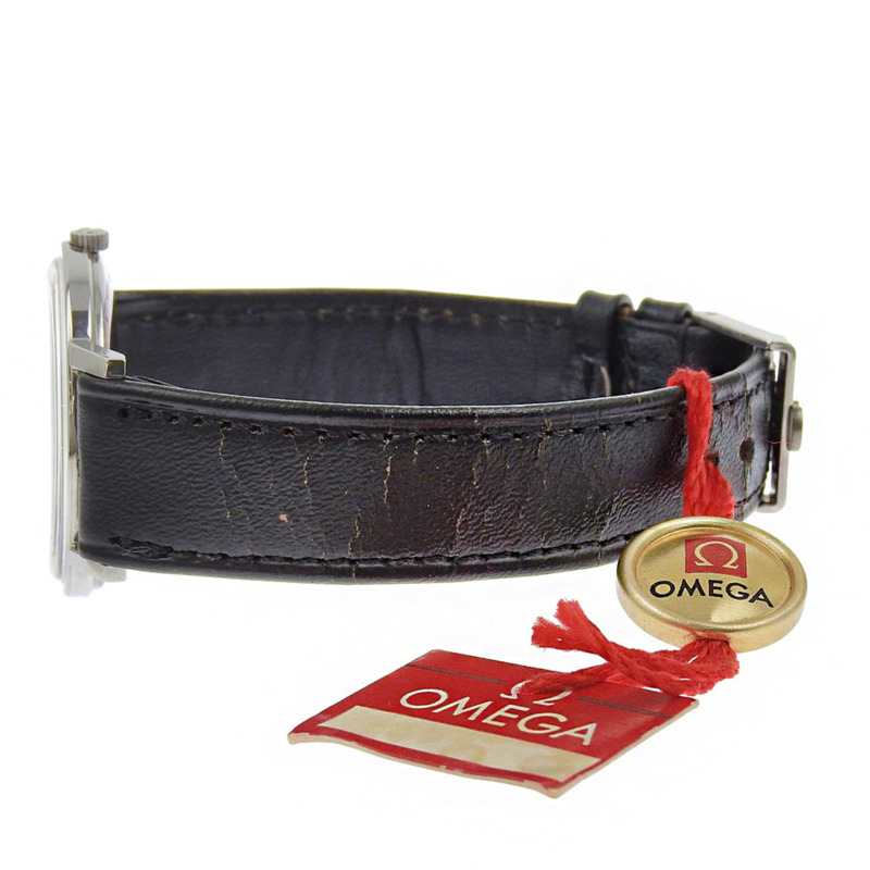 歐米茄日內瓦系列腕錶，625機芯，精鋼錶殼，皮革錶帶，手動上鍊，指針式顯示，銀色錶盤，男士款-3