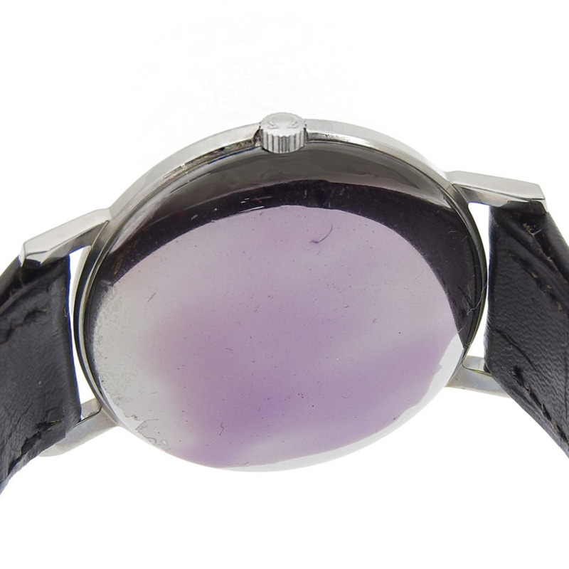 歐米茄日內瓦系列腕錶，625機芯，精鋼錶殼，皮革錶帶，手動上鍊，指針式顯示，銀色錶盤，男士款-5