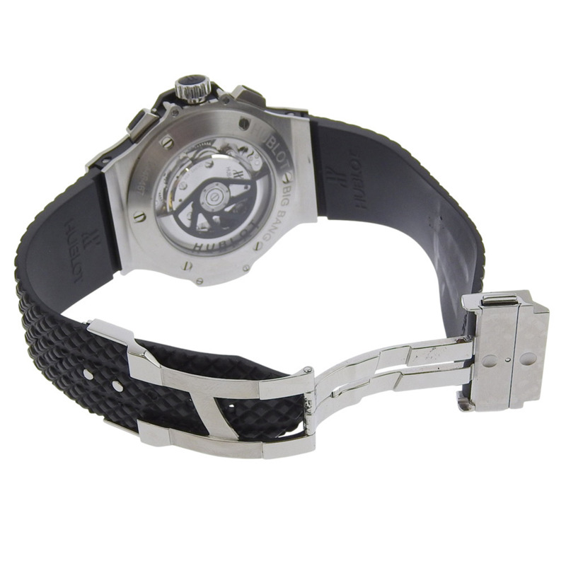 宇舶錶 Big Bang 腕錶 301.SX.130.RX 不鏽鋼 x 橡膠自動計時碼錶 黑色錶盤 BIG BANG 男錶-3
