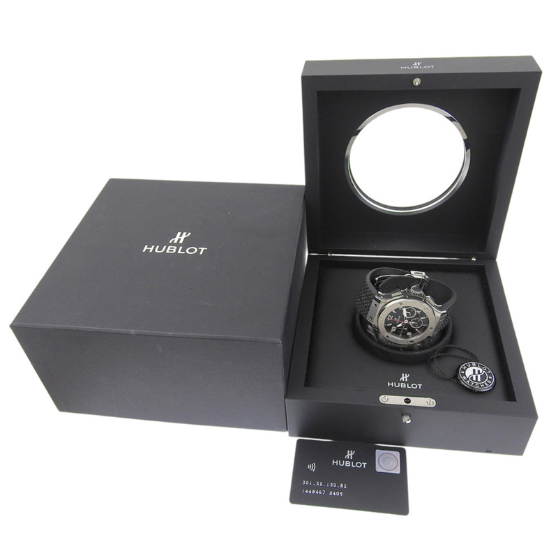 宇舶錶 Big Bang 腕錶 301.SX.130.RX 不鏽鋼 x 橡膠自動計時碼錶 黑色錶盤 BIG BANG 男錶-7