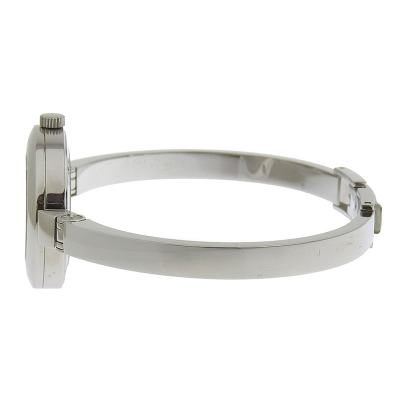 Gucci GUCCI 105 不鏽鋼鑲鑽石英模擬顯示黑色錶盤女士腕錶-3