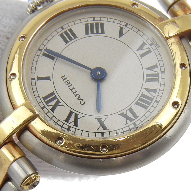 卡地亞 Panthere SM 圓形腕錶,雙排不銹鋼石英指針,象牙色錶盤,PANTHERESM 女士腕錶-6