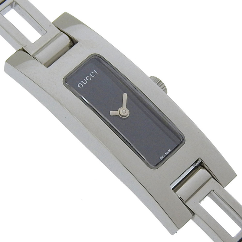 Gucci GUCCI 3900L 不鏽鋼石英模擬顯示女士腕錶，黑色錶盤-2