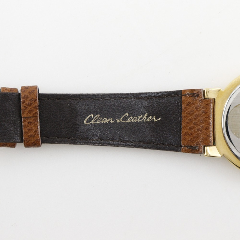 Christian Dior 女士鍍金真皮石英指針式腕錶-9