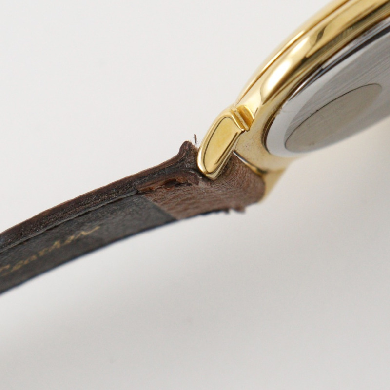 Christian Dior 女士鍍金真皮石英指針式腕錶-10