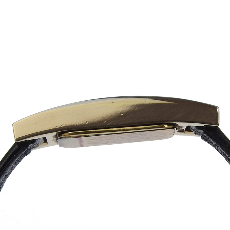 Gucci GUCCI 3900L 女士腕錶，不鏽鋼錶殼搭配皮革錶帶，石英指針式顯示，黑色錶盤。-3