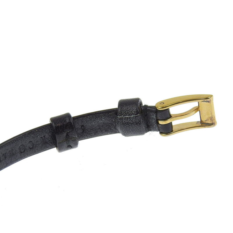 Gucci GUCCI 3900L 女士腕錶，不鏽鋼錶殼搭配皮革錶帶，石英指針式顯示，黑色錶盤。-6