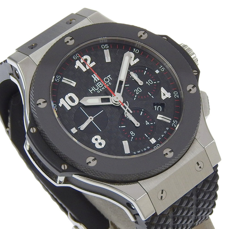 宇舶錶 Big Bang 系列腕錶,機芯型號 HUB4100,301.SB.131.RX,精鋼 x 陶瓷錶殼,橡膠錶帶,自動上鍊計時碼錶,黑色錶盤,男款-2