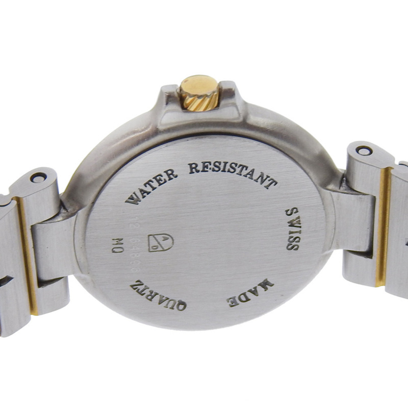 登喜路千禧腕錶 12P 鑲鑽 不鏽鋼鍍金石英模擬顯示 黑色錶盤 女士-4