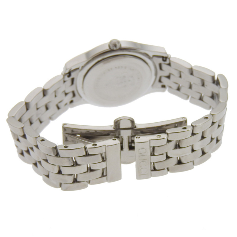 Gucci GUCCI 5500L 女士腕錶,不鏽鋼石英指針式顯示,黑色錶盤-3