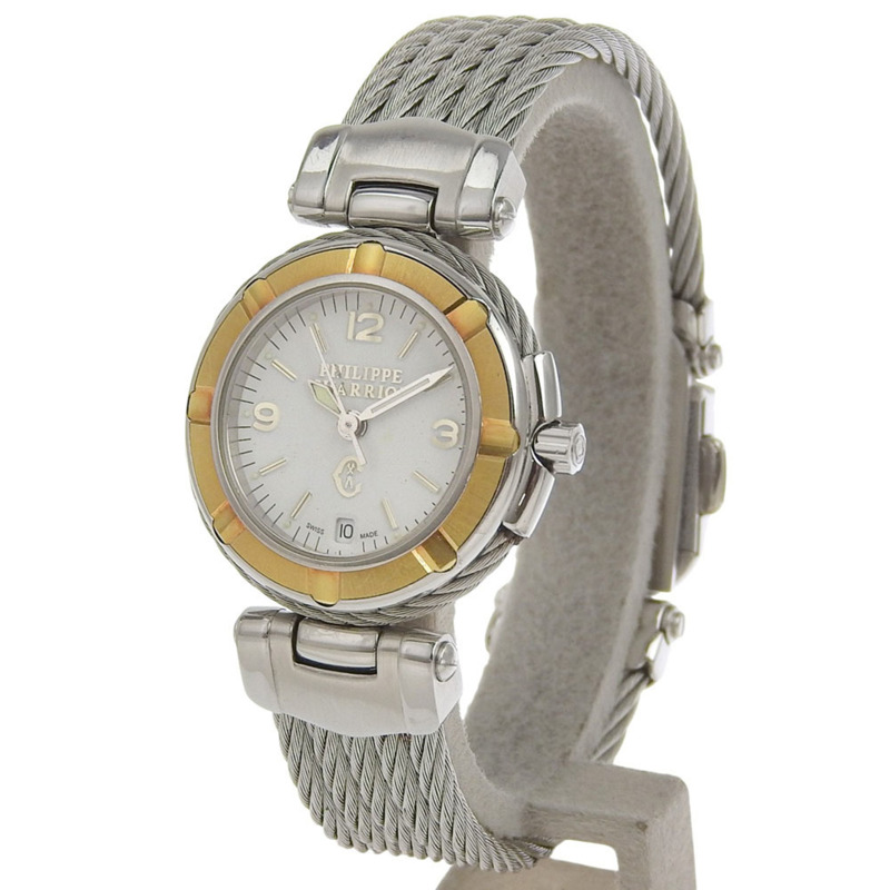 夏利豪 (CHARRIOL) 53.97.3654 女士腕錶，不鏽鋼錶殼，石英指針式顯示，白色錶盤。-1