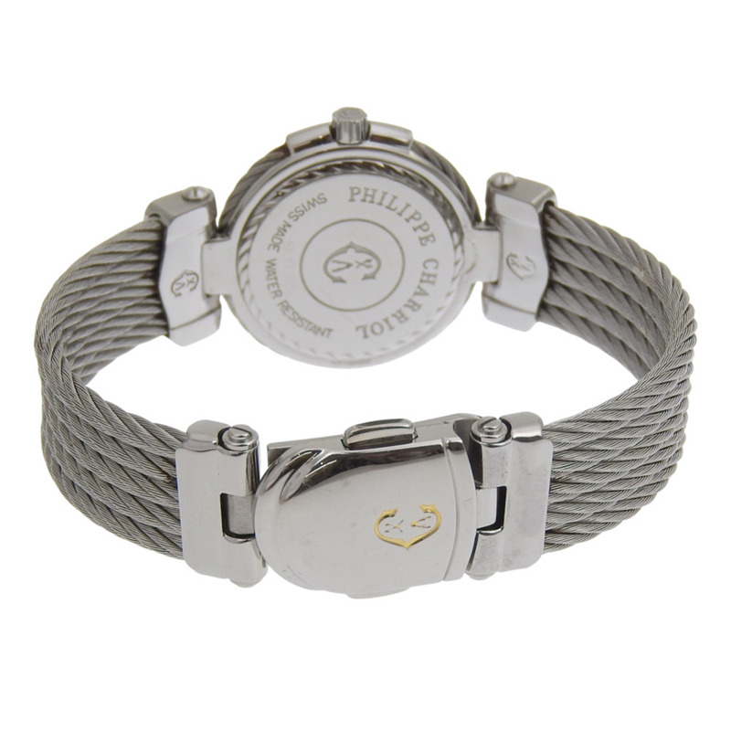 夏利豪 (CHARRIOL) 53.97.3654 女士腕錶，不鏽鋼錶殼，石英指針式顯示，白色錶盤。-3