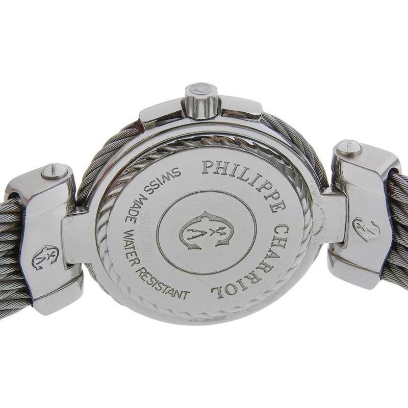 夏利豪 (CHARRIOL) 53.97.3654 女士腕錶，不鏽鋼錶殼，石英指針式顯示，白色錶盤。-5