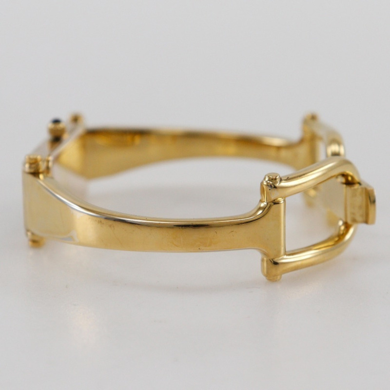 Gucci GUCCI 1500L 鍍金石英模擬顯示女士腕錶,黑色錶盤-3