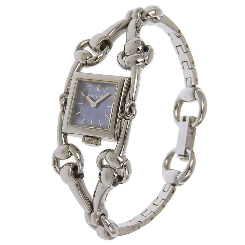 Gucci Signoria 116.5 女士腕錶,不鏽鋼石英指針式顯示,藍色錶盤-1
