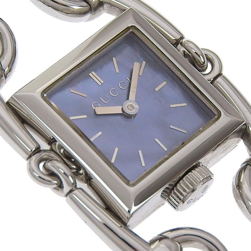 Gucci Signoria 116.5 女士腕錶,不鏽鋼石英指針式顯示,藍色錶盤-2
