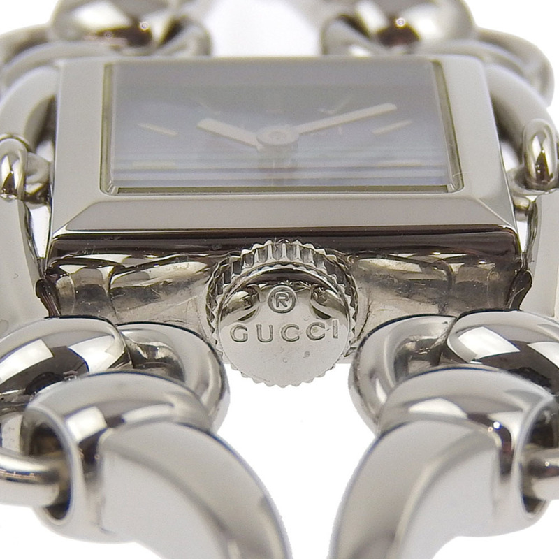 Gucci Signoria 116.5 女士腕錶,不鏽鋼石英指針式顯示,藍色錶盤-6