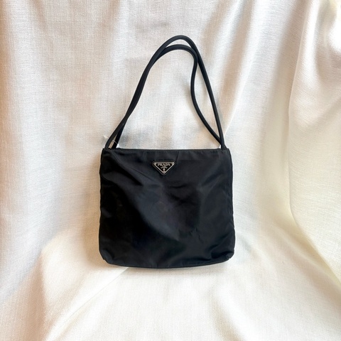 Prada 經典黑色尼龍托特包 Nylon tote bag 單肩包 手提包 23cm