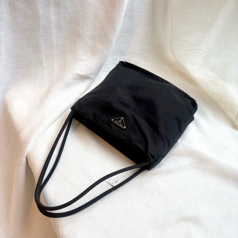 Prada 經典黑色尼龍托特包 Nylon tote bag 單肩包 手提包 23cm-9