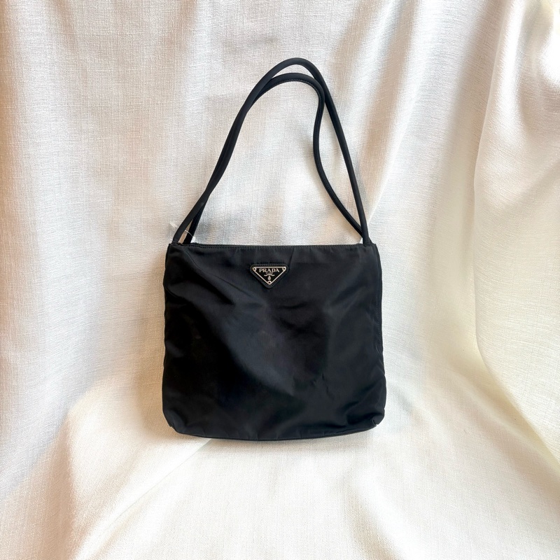 Prada 經典黑色尼龍托特包 Nylon tote bag 單肩包 手提包 23cm-22