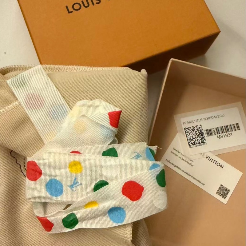 全新✨LV Eclipse帆布草間彌生點點摺疊短夾(黑)🖤草間彌生聯名限定款短夾🖤-7