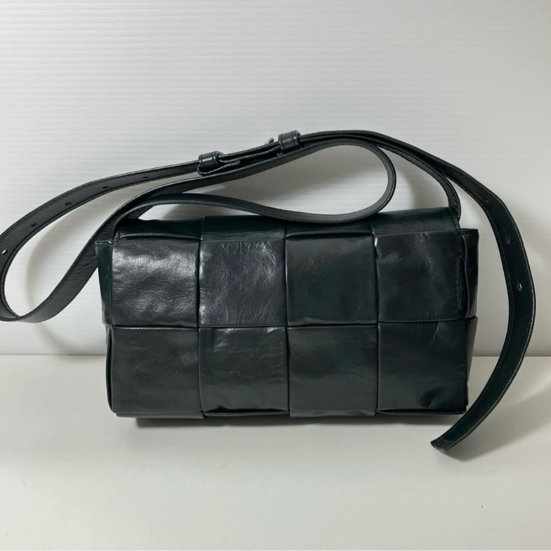 Cassette Belt Bag 4X2 8格 深墨綠色 亮牛皮-0