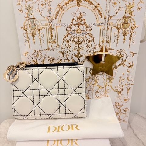 DIOR 短夾 Lady Dior Dahlia 日本限定款