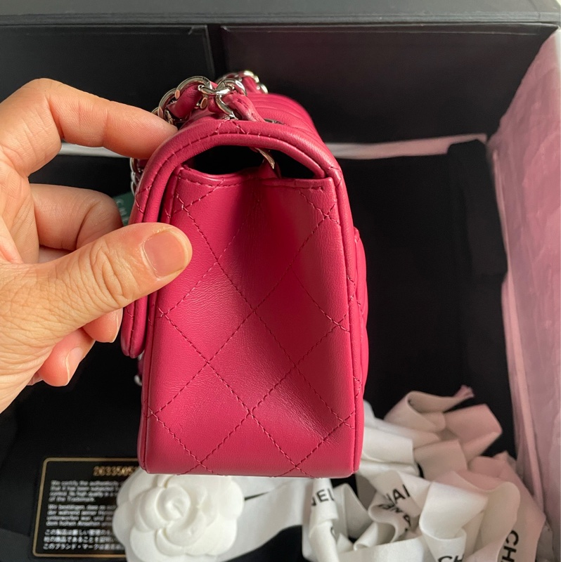 Chanel玫紅色方胖-3