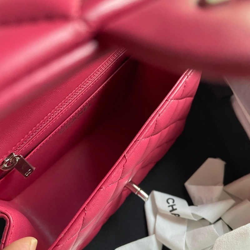 Chanel玫紅色方胖-5