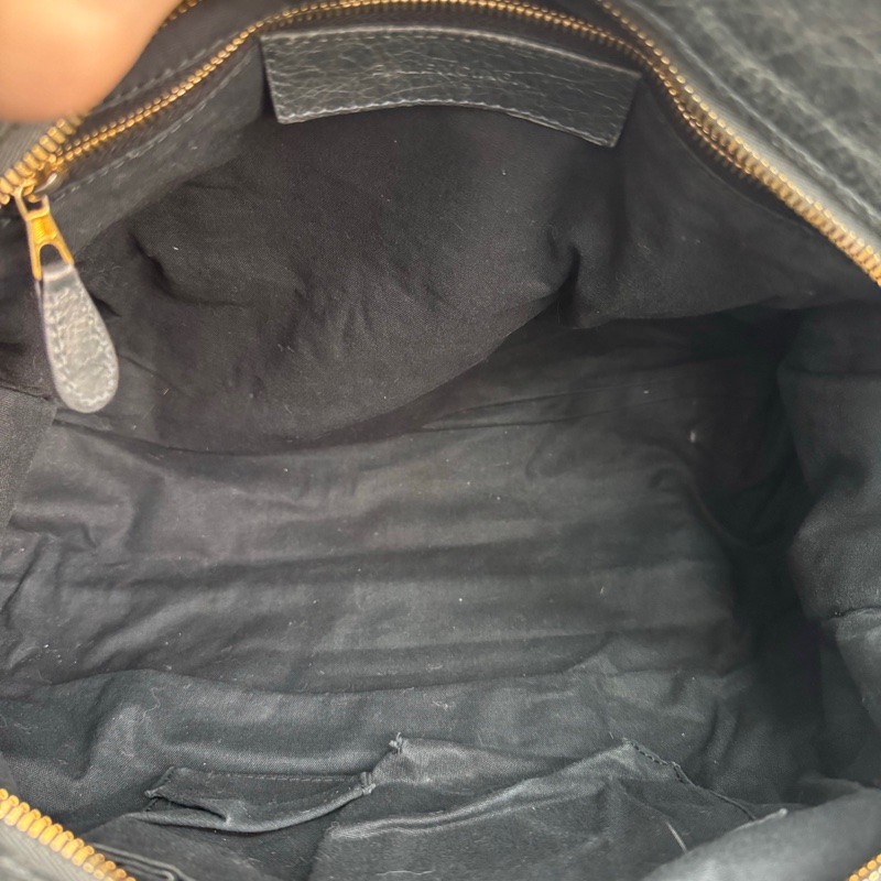 巴黎世家深灰色機車包-7