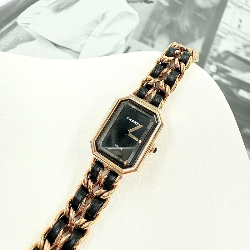 CHANEL - 金色18K皮穿鍊 Première 首映錶-1