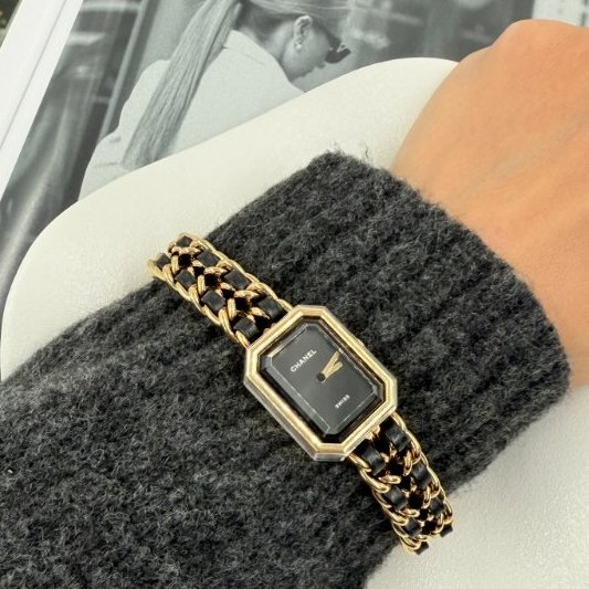 CHANEL - 金色18K皮穿鍊 Première 首映錶-3