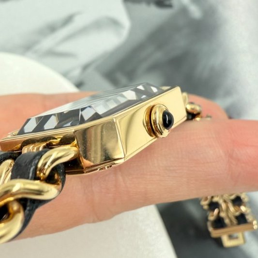 CHANEL - 金色18K皮穿鍊 Première 首映錶-12
