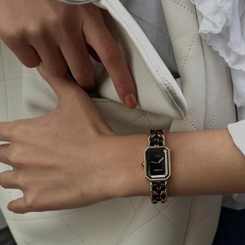 CHANEL - 金色18K皮穿鍊 Première 首映錶