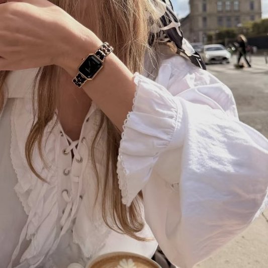 CHANEL - 金色18K皮穿鍊 Première 首映錶-6