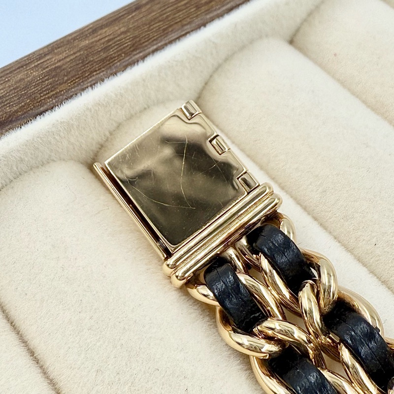 CHANEL - 淡金色18K皮穿鍊 Première 首映錶-23