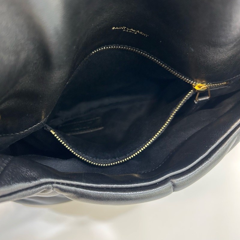 ☁️聖羅蘭雲朵包小號YSL黑金羊皮絎縫小號PUFFER側背包5774761-9