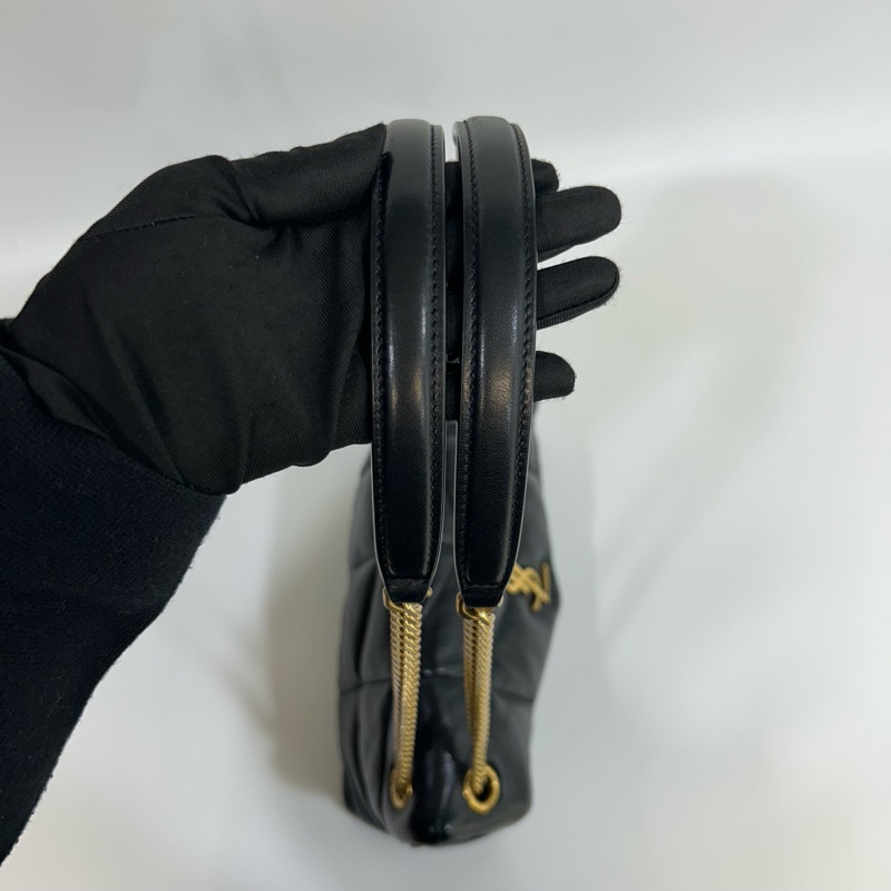 ☁️聖羅蘭雲朵包小號YSL黑金羊皮絎縫小號PUFFER側背包5774761-14