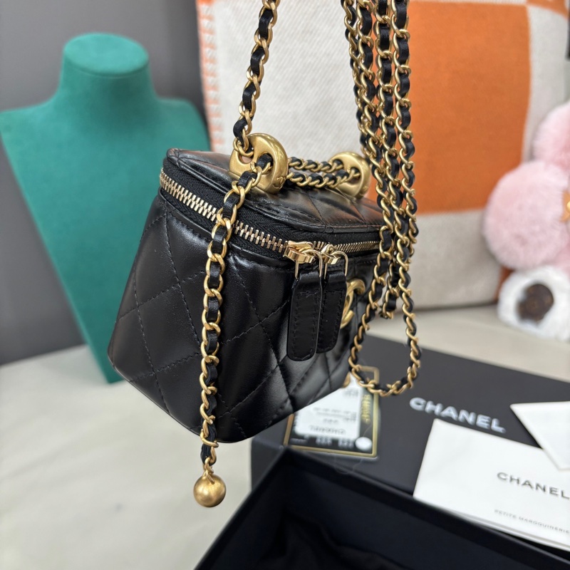 Chanel黑金金珠小盒子-5