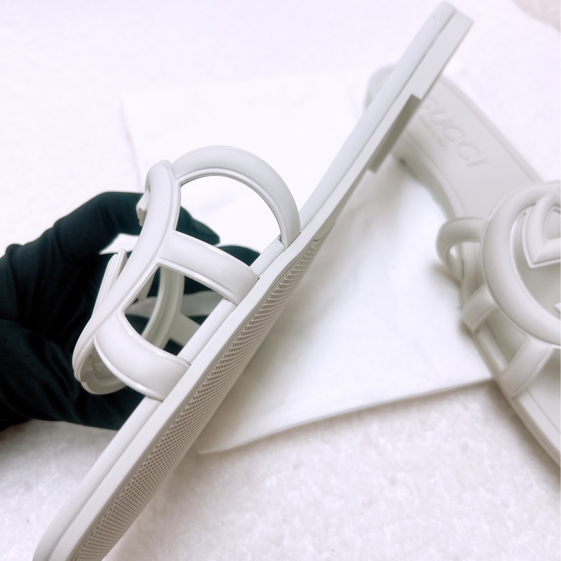 Gucci interlocking G 灰白色拖鞋/涼鞋 40碼-3