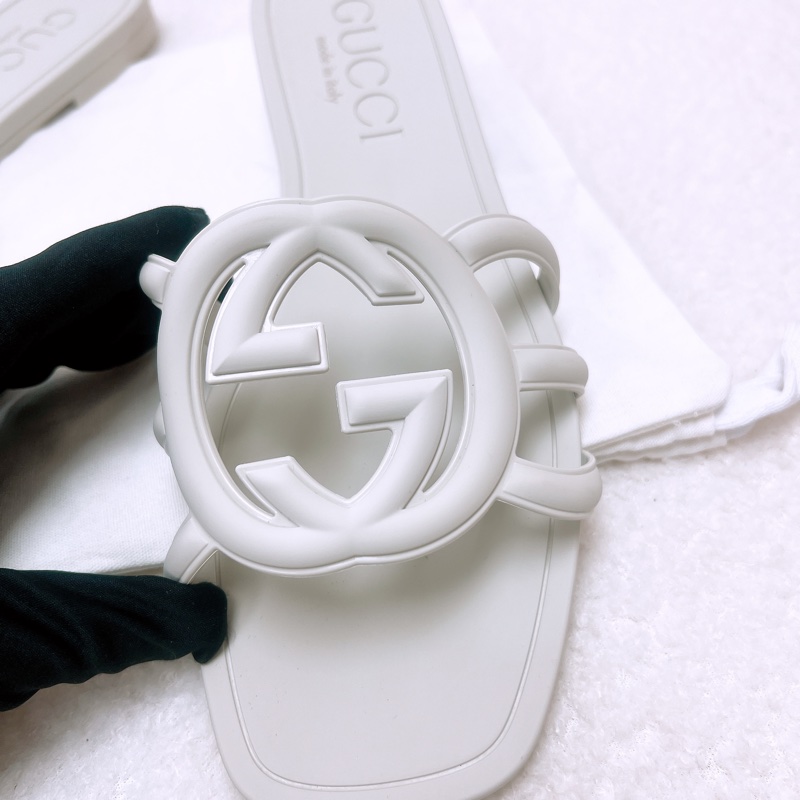 Gucci interlocking G 灰白色拖鞋/涼鞋 40碼-5