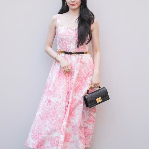 Dior  Gold Top handle系列中號黑色牛皮菱格金屬手柄珍珠鏈條肩背斜背包25×17×7 99新配件塵袋購證