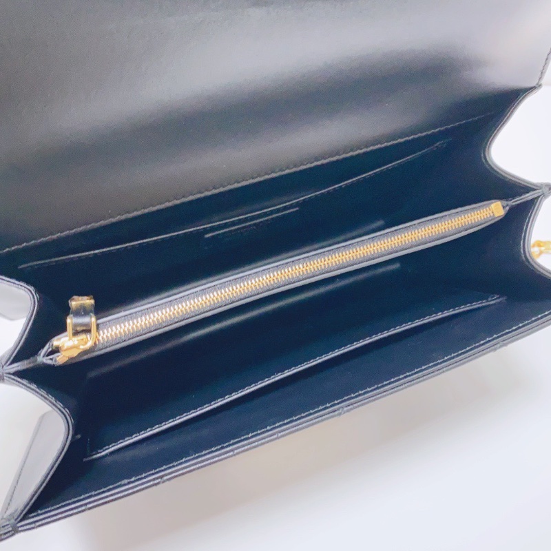 Dior Gold Top handle系列中號黑色牛皮菱格金屬手柄珍珠鏈條肩背斜背包25×17×7 99新配件塵袋購證-2