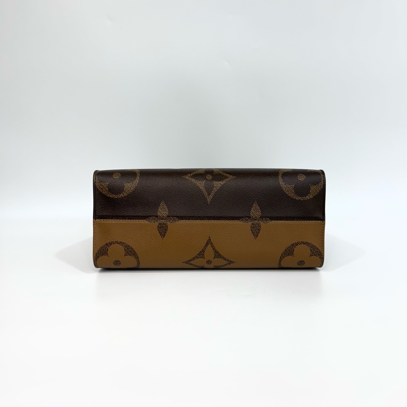 ☕️路易威登托特包LV老花雙拼色onthego MM手提肩背托特包M45321-12