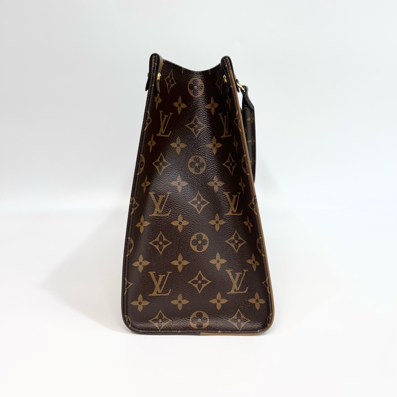 ☕️路易威登托特包LV老花雙拼色onthego MM手提肩背托特包M45321-13