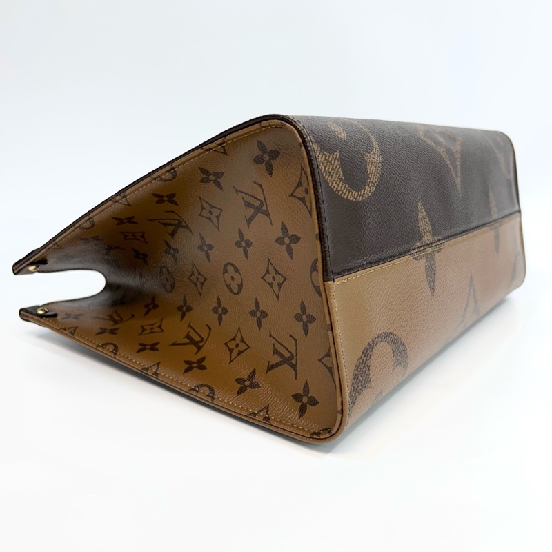 ☕️路易威登托特包LV老花雙拼色onthego MM手提肩背托特包M45321-20