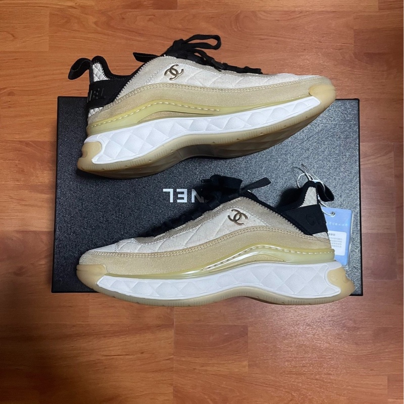 Chanel香奈兒徽標低幫雙C運動休閒鞋 女款||| 尺碼：37碼-0