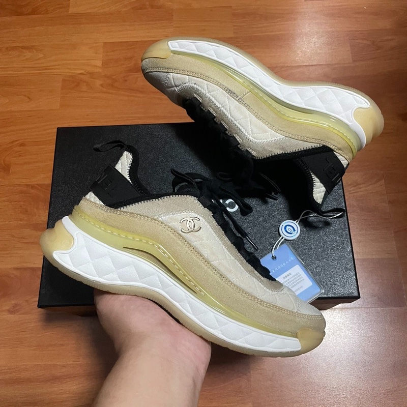 Chanel香奈兒徽標低幫雙C運動休閒鞋 女款||| 尺碼：37碼-8