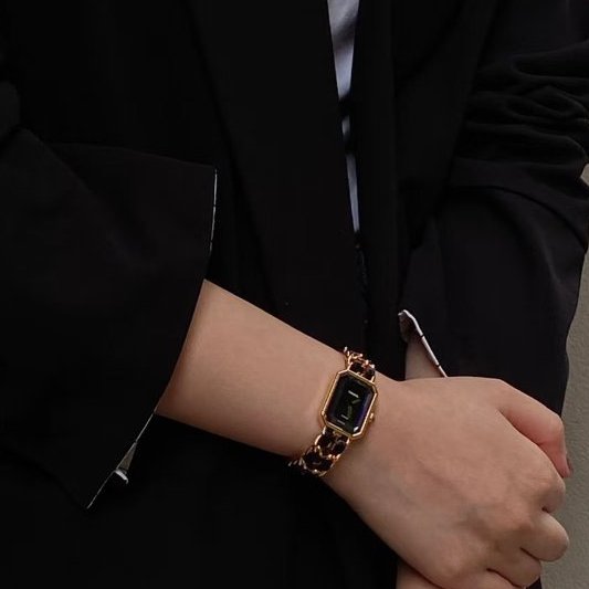 CHANEL - 金色24k鍍金皮穿鍊 Première 首映錶-5