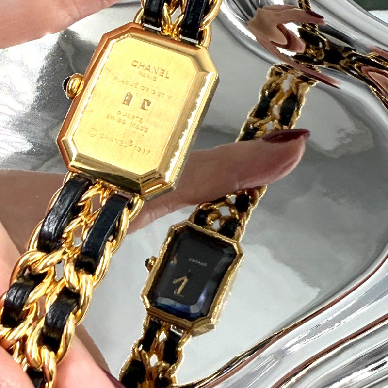 CHANEL - 金色24k鍍金皮穿鍊 Première 首映錶-8